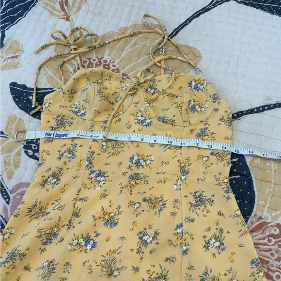 Chic Yellow Floral Maxi Dress - Picture 6 of 6